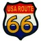 Route 66 USA Patch Red White &#x26; Blue 3&#x22;